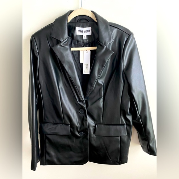 Steve Madden leather blazer - Picture 1 of 4